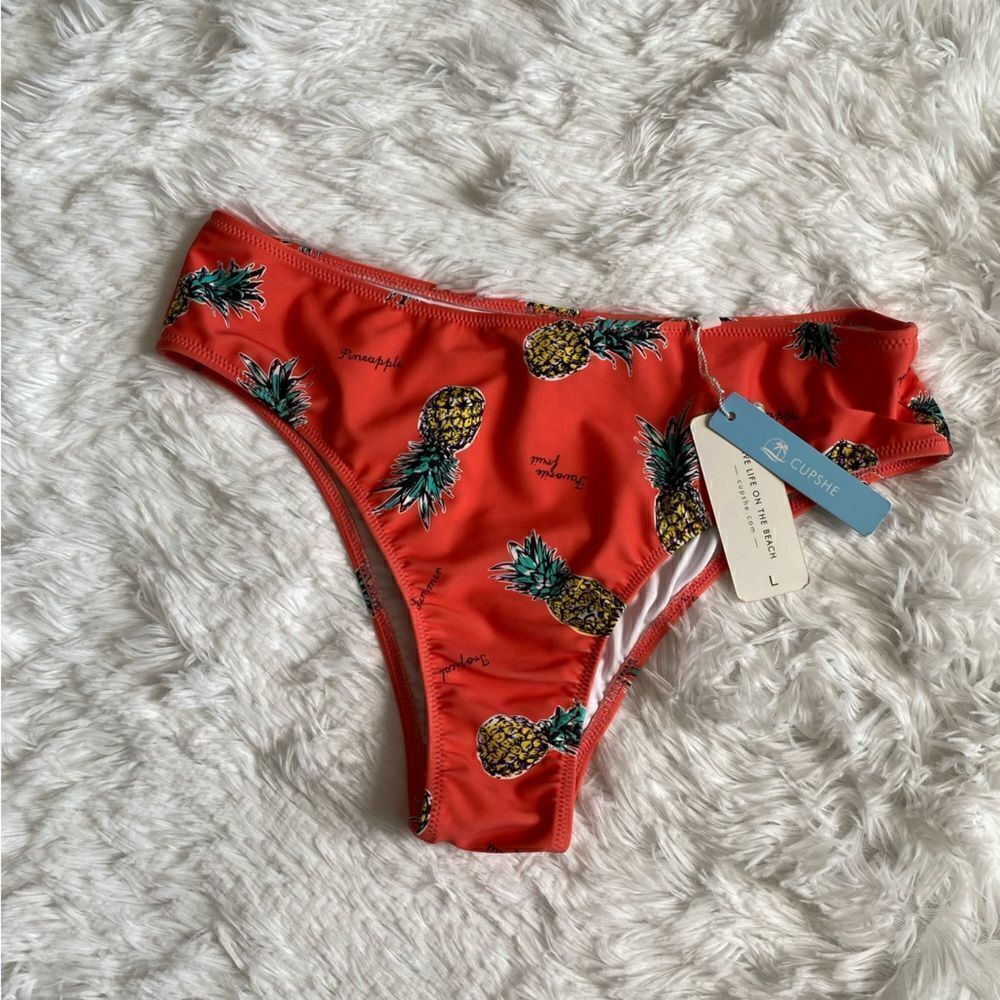 Cupshe‎ Pineapple Bikini Bottoms New Womens Size Large